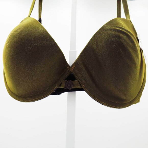 Lily of France Liquid Gold Iridescent Underwire Push Up Bra 34D - Picture 4 of 8